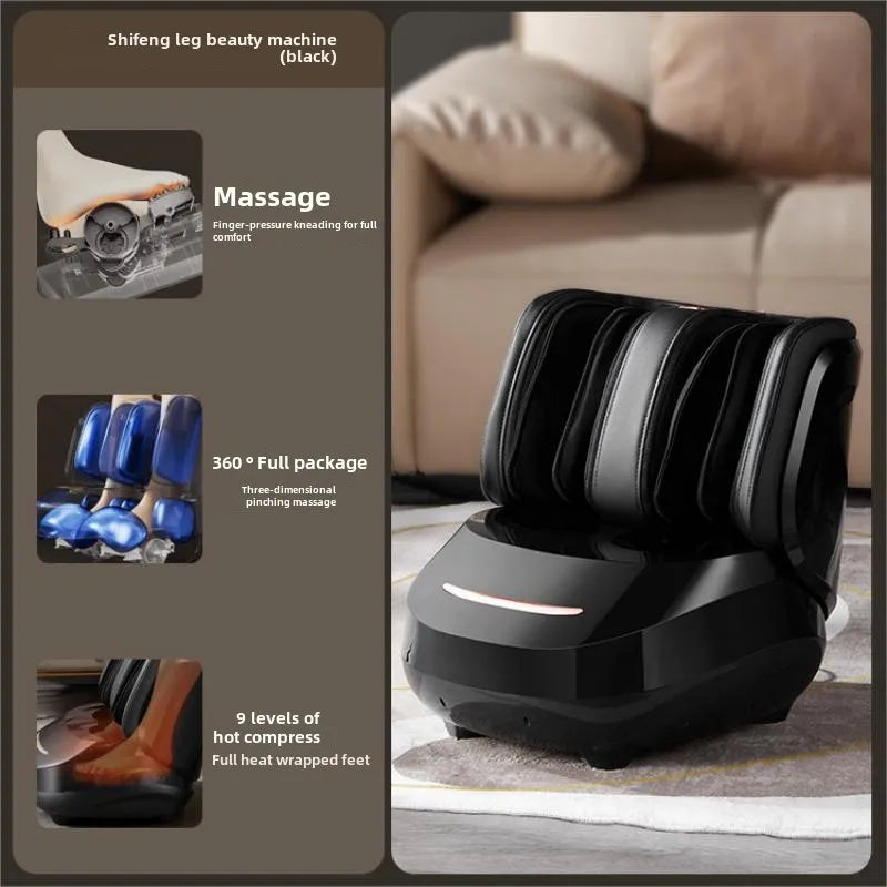 High Quality Air Pressure Electric Hot Heater Foot Massager Machine Vibrate Roller Bath Kneading Leg Foot Full Wrap Massage