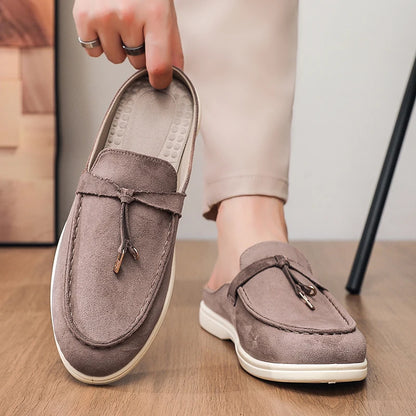 Summer Men Slippers Loafers Slip on Men Half Slippers Comfortable Lazy Casual Shoes Outdoor Man Lightweight Shoes