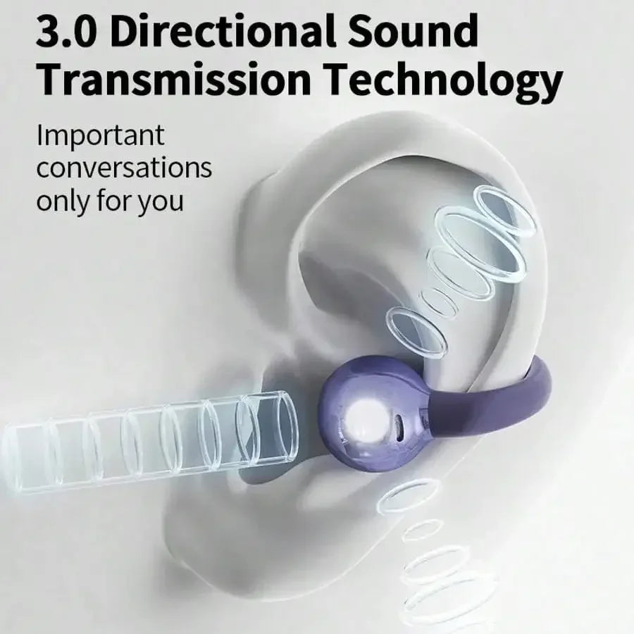 New Q71 TWS Bone Conduction Earphones Bluetooth 5.3 Earbuds Clip on Ear Comfortable Sport Digital Display Headsets