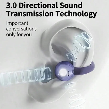 New Q71 TWS Bone Conduction Earphones Bluetooth 5.3 Earbuds Clip on Ear Comfortable Sport Digital Display Headsets