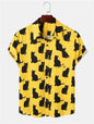 2026 New Fashionable Printed Shirt Men's Seaside Summer Casual Short Sleeve Top Holiday Clothing