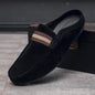 2026 Loafer‌ Shoes Men's Lightweight Bean Shoes Summer One Step Push Lazy Breathable Casual Half Support Slippers for Men