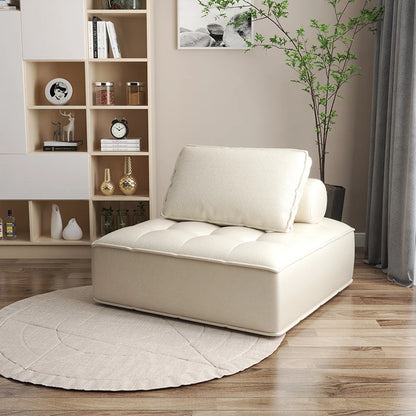 Modern Minimalist Italian Style Multi-Use Modular Sofa Square Couch Small Apartment Floor Lounge Chair for Home Multi-Scene Use