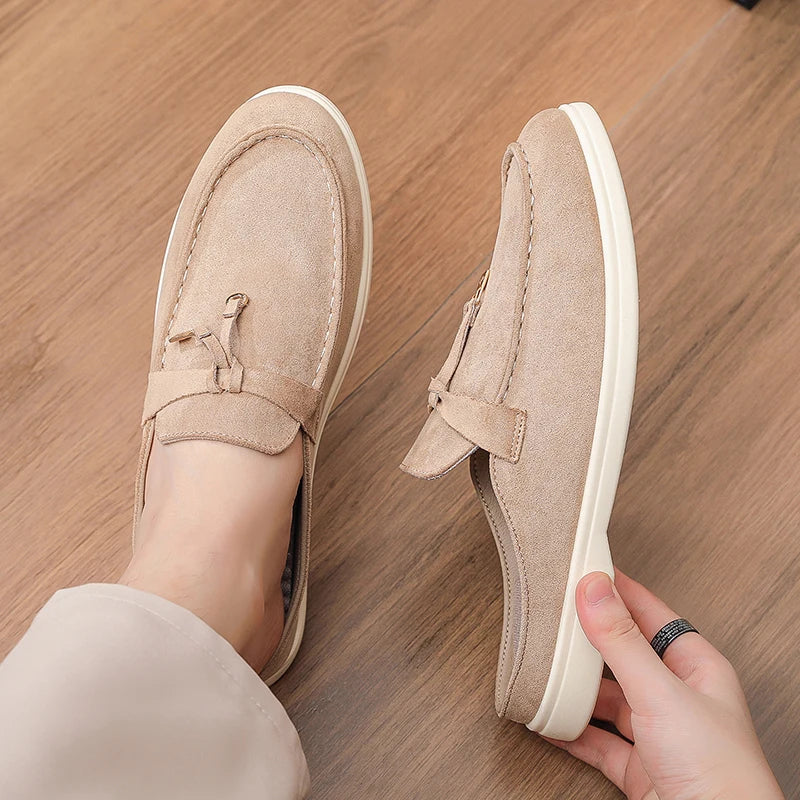 Summer Men Slippers Loafers Slip on Men Half Slippers Comfortable Lazy Casual Shoes Outdoor Man Lightweight Shoes