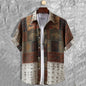 New Fashion 3D Printed Holiday Button Men's Clothing Luxury Men's Shirt Casual Short Sleeved Retro Shirt Men's Top