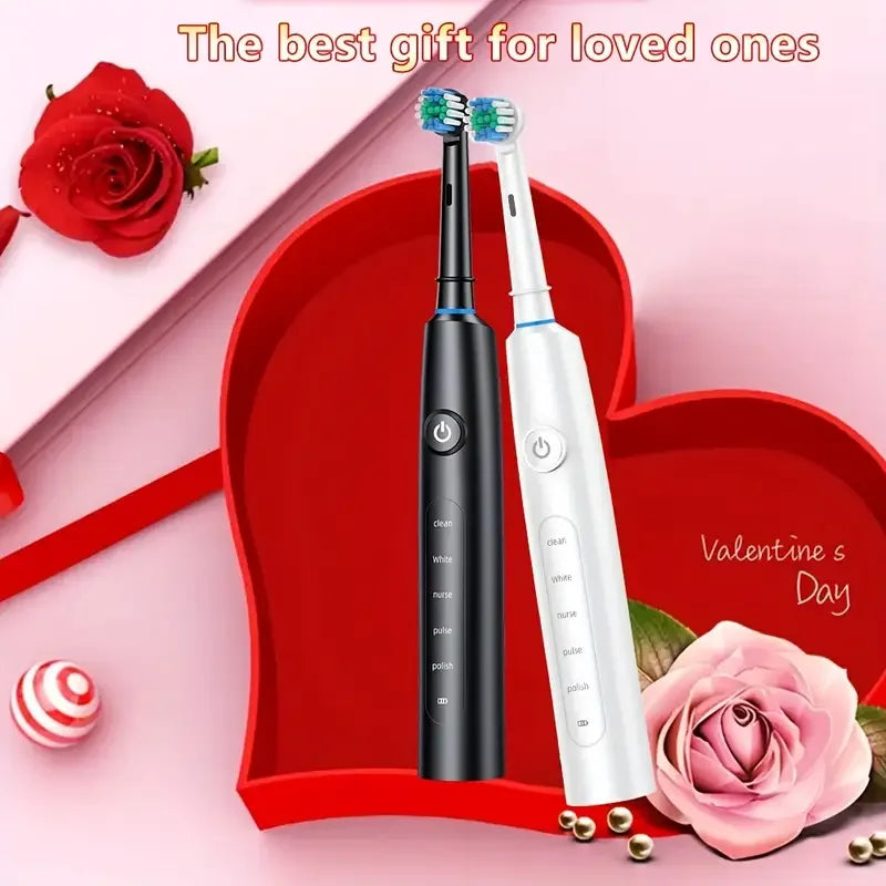 Electric Toothbrush Rotary Cleaning Teeth Brush Waterproof Electronic Tooth Brush With Timer Rechargeable Toothbrush with 8 Head
