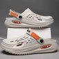 Men's Slippers EVA Hole Mens Mules Non-Slip Slippers Thick Soft Platform Slide Fashion Comfortable Men's Sandals Summer Shoes