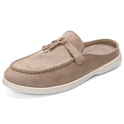 Summer Men Slippers Loafers Slip on Men Half Slippers Comfortable Lazy Casual Shoes Outdoor Man Lightweight Shoes