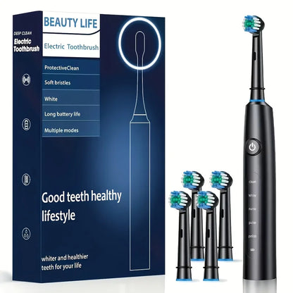 Electric Toothbrush Rotary Cleaning Teeth Brush Waterproof Electronic Tooth Brush With Timer Rechargeable Toothbrush with 8 Head