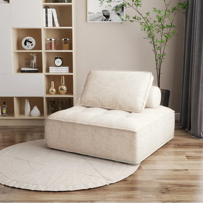 Modern Minimalist Italian Style Multi-Use Modular Sofa Square Couch Small Apartment Floor Lounge Chair for Home Multi-Scene Use
