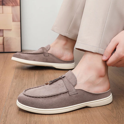 Summer Men Slippers Loafers Slip on Men Half Slippers Comfortable Lazy Casual Shoes Outdoor Man Lightweight Shoes