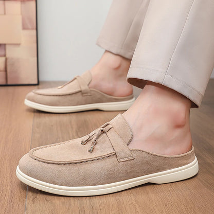 Summer Men Slippers Loafers Slip on Men Half Slippers Comfortable Lazy Casual Shoes Outdoor Man Lightweight Shoes