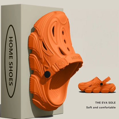 Men's New Spring and Summer Style Mecha-Style Eva Comfortable Casual Soft Thick-Soled Simple Indoor Home Outdoor Vacation Versatile Versatile Clogs