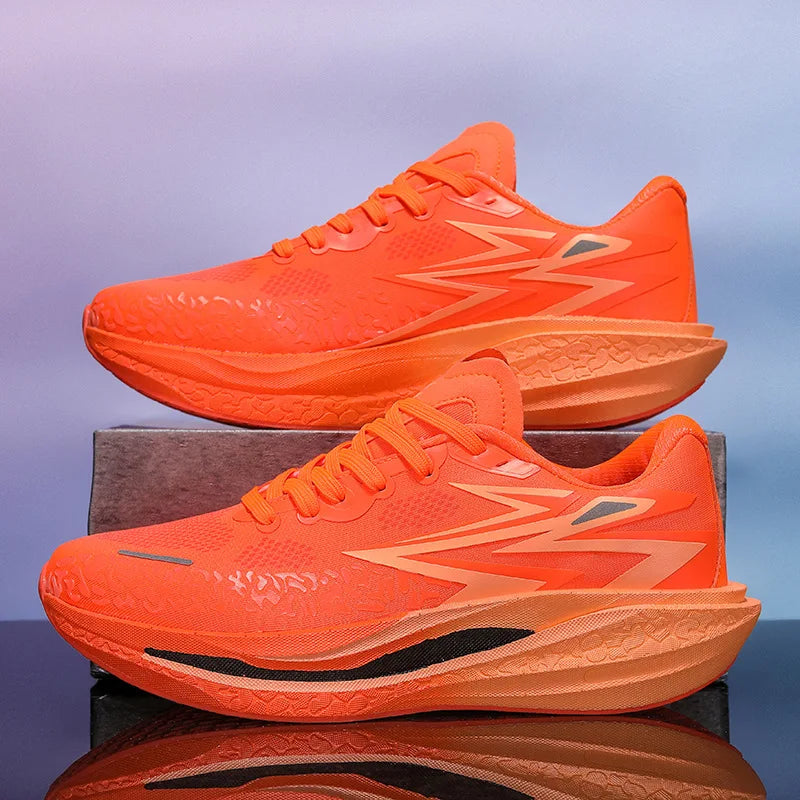 Women Men Couple Summer Breathable Mesh Running Shoes Lightweight Thick Sole Casual Sneakers Outdoor Fitness Walking Shoes