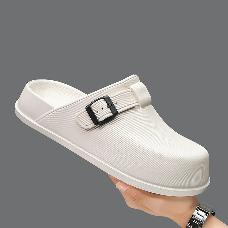 Men New Clogs Slippers Fashion EVA Insole Men Mules Slippers Classic Waterproof Garden Shoes Women Non-slip Beach Sandals