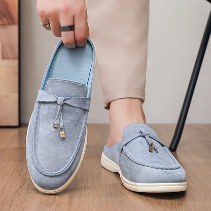 Summer Men Slippers Loafers Slip on Men Half Slippers Comfortable Lazy Casual Shoes Outdoor Man Lightweight Shoes