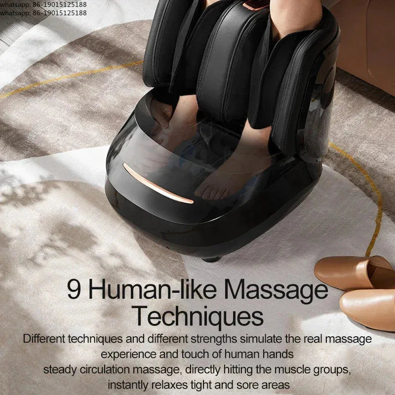 High Quality Air Pressure Electric Hot Heater Foot Massager Machine Vibrate Roller Bath Kneading Leg Foot Full Wrap Massage