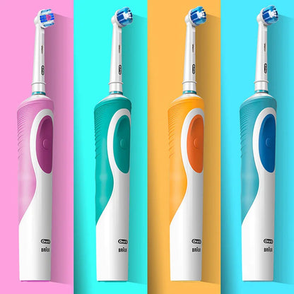 Oral B Electric Toothbrush Rotation Cleaning Oral 3D White Tooth Adult Vitality Tooth Brush Inductive Charging + Gift Brush Head
