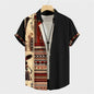 New Fashion 3D Printed Holiday Button Men's Clothing Luxury Men's Shirt Casual Short Sleeved Retro Shirt Men's Top