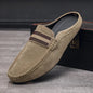 2026 Loafer‌ Shoes Men's Lightweight Bean Shoes Summer One Step Push Lazy Breathable Casual Half Support Slippers for Men