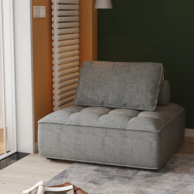 Modern Minimalist Italian Style Multi-Use Modular Sofa Square Couch Small Apartment Floor Lounge Chair for Home Multi-Scene Use